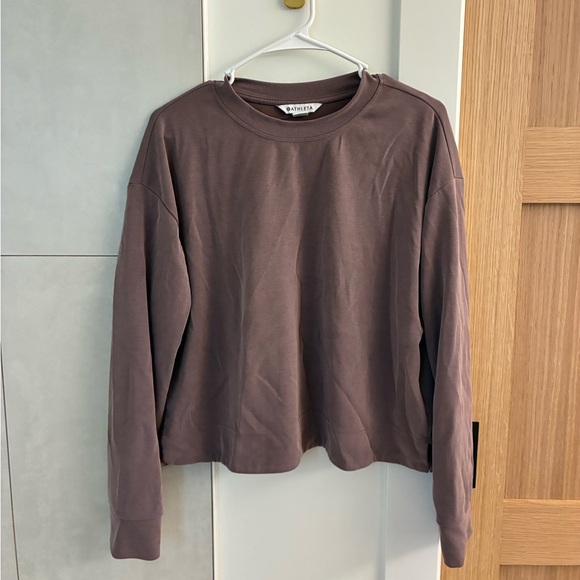 Athleta Dusty Purple Crew Neck Top - Picture 1 of 3